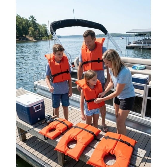 Ozark Trail Type II PFD Life Jacket Adult Unisex Orange (2 Pack)