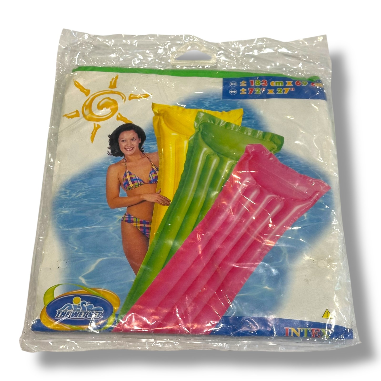 Vintage Intex The Wet Set Pool Float 72in x 27in Green 2006