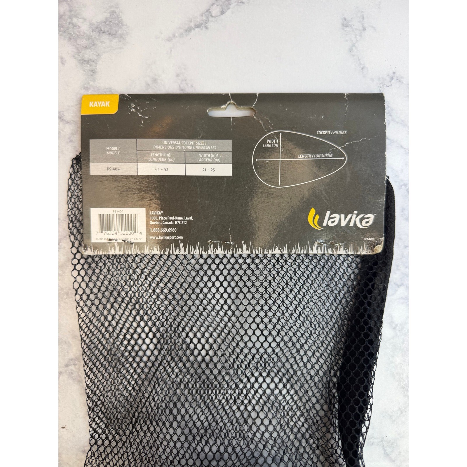 Lavika Universal Kayak Cockpit Cover Black PS1404 Water Repellent Breathable