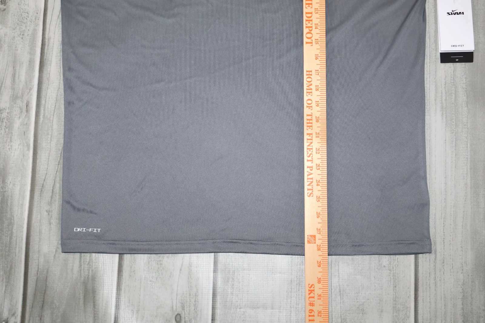 NEW Nike Swim Hydroguard Essential Men’s Dri-FIT UV Short Sleeve Top Gray UPF 40