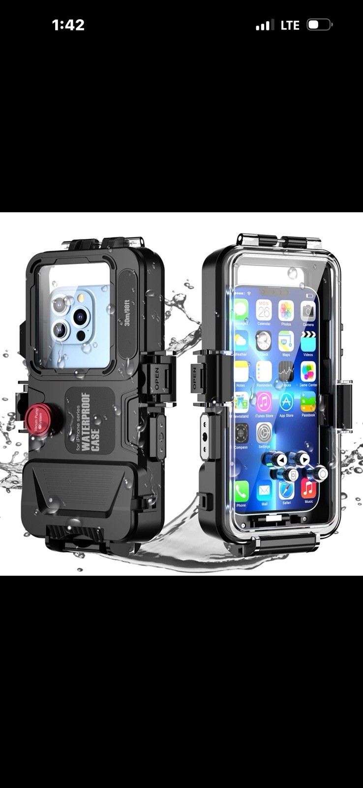 98FT Waterproof Underwater Photography Diving Case For Apple iPhone Series 7-14