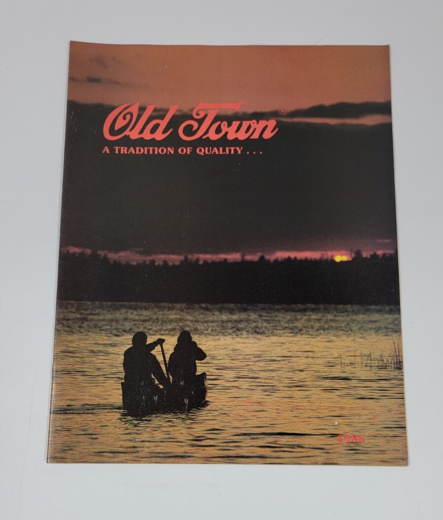 Vintage 1986 Old Town Canoe Brochure / Catalog