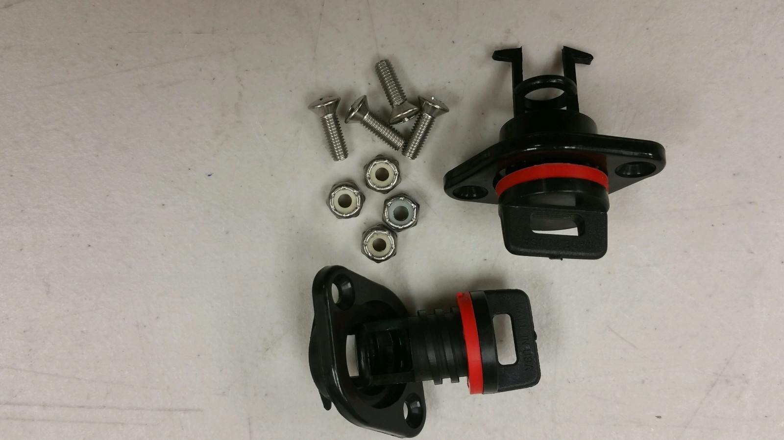 Kayak, Boat, Marine Drain Plug & Housing Kit w/ hardware 2 Ea.