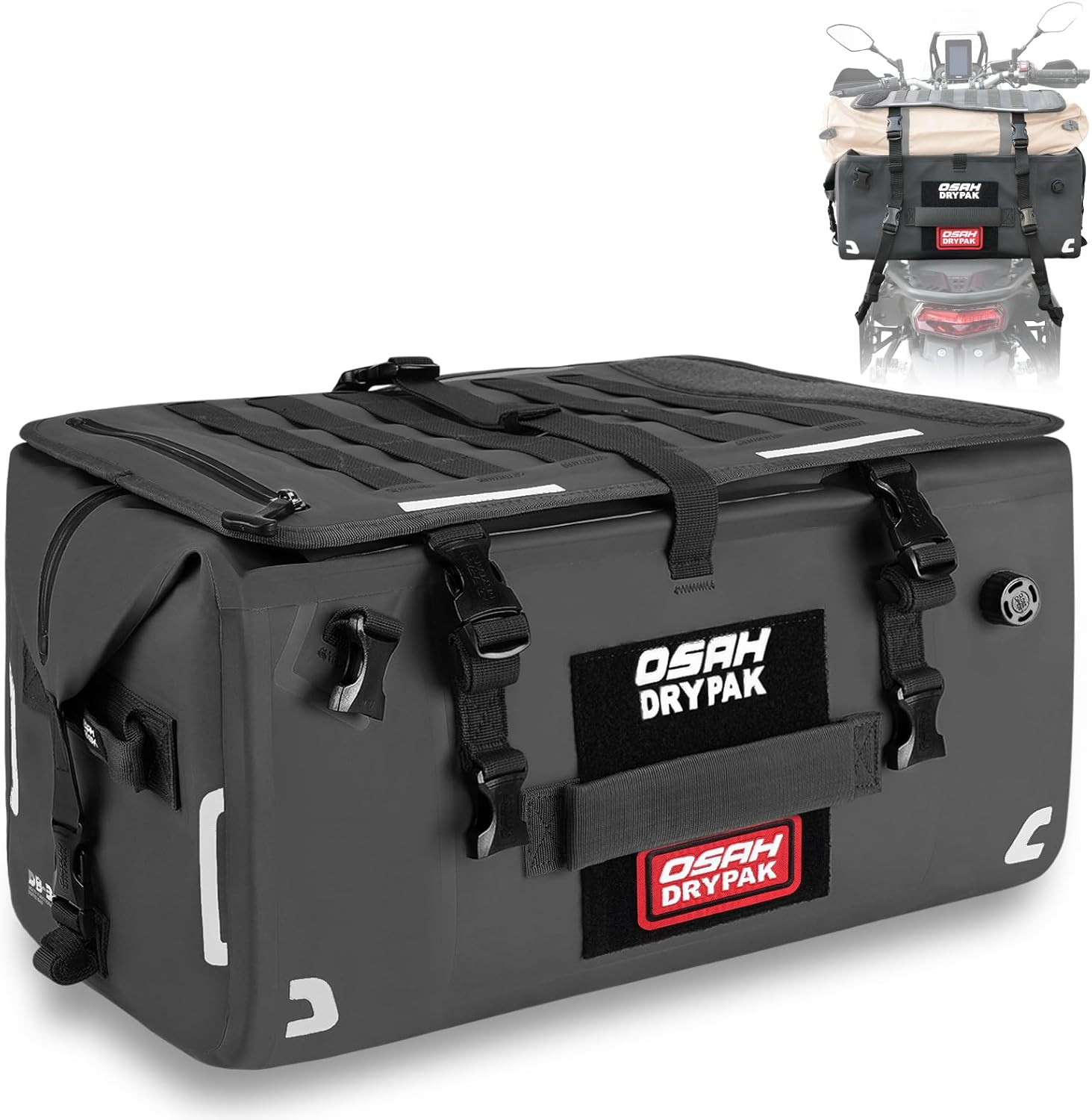 Waterproof Motorcycle Tail Bag, 40L Waterproof Duffel Bag, Motorcycle Dry Bag, M