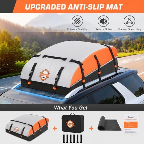 Rooftop Cargo Carrier Bag 1000D PVC Waterproof Vehicle Soft-Shell 21 Cubic
