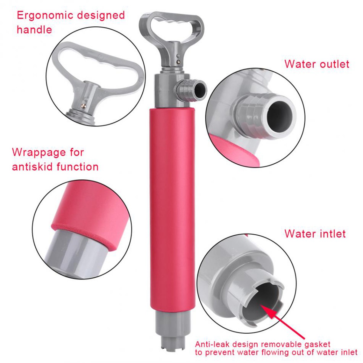 Bilge Pump Manual Hand Water Pump Portable Boat Accessories Removal Kayaks