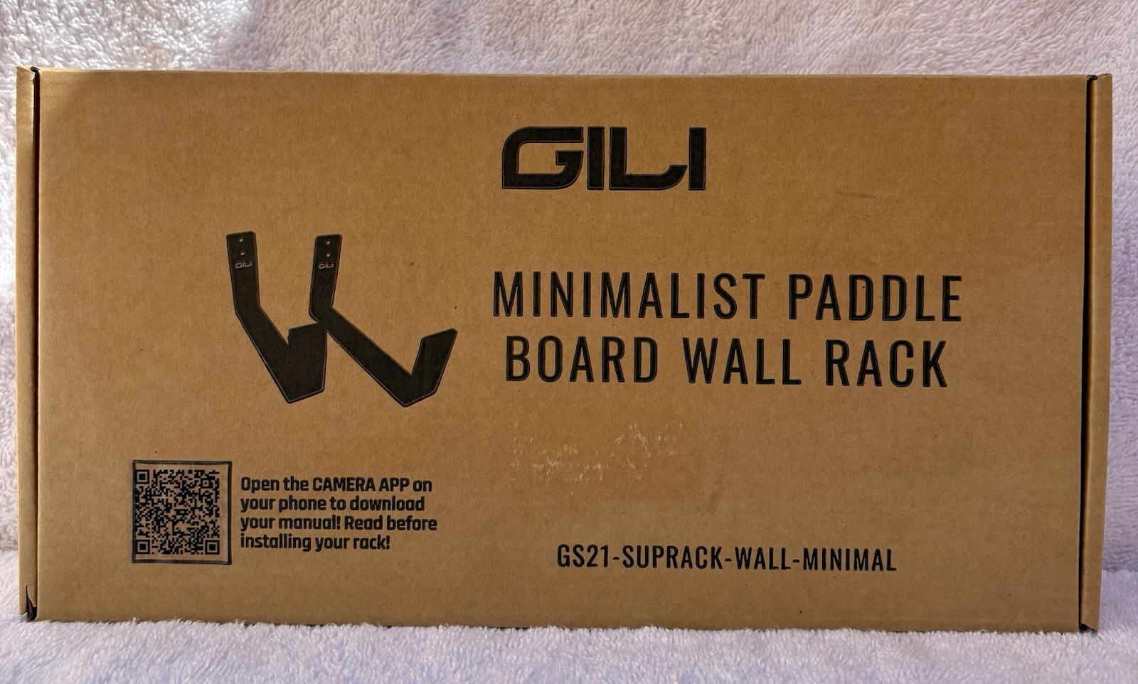 GILI Sports Heavy-Duty Steel SUP Wall Rack Minimalist Paddle Board Mount Black L