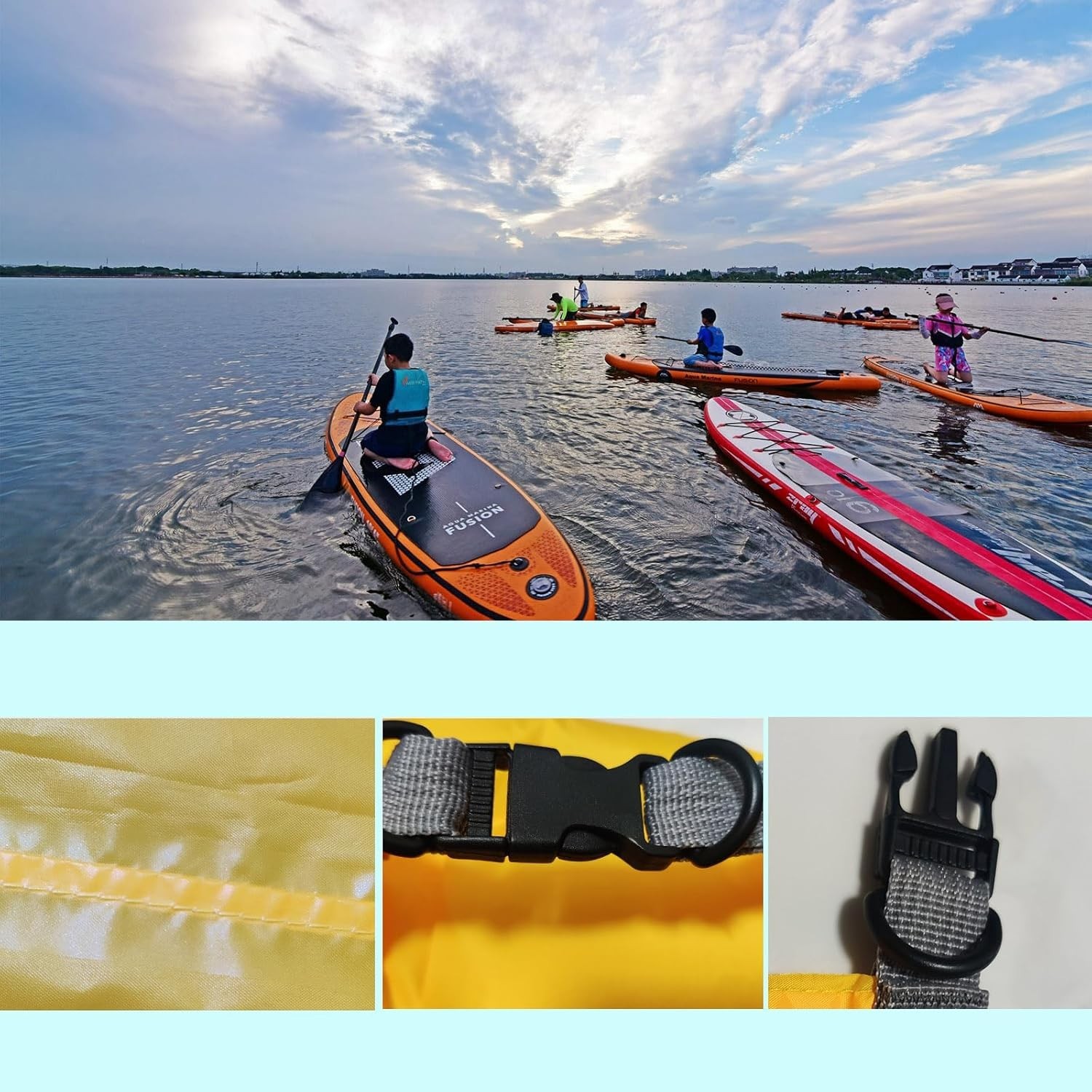 Bolsas secas 10L a 70L impermeables canotaje rafting camping viaje pesca