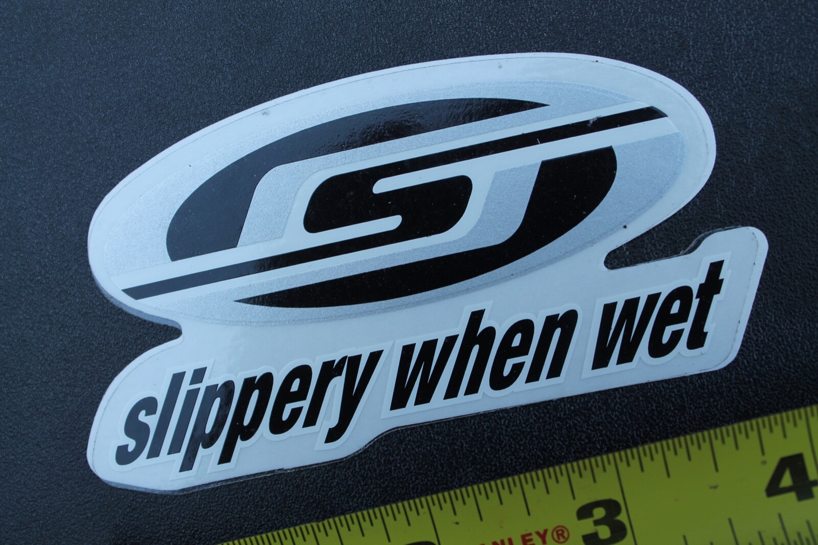 Slippery When Wet Silver Black Surfboards Clothing V33A Vintage Surfing STICKER