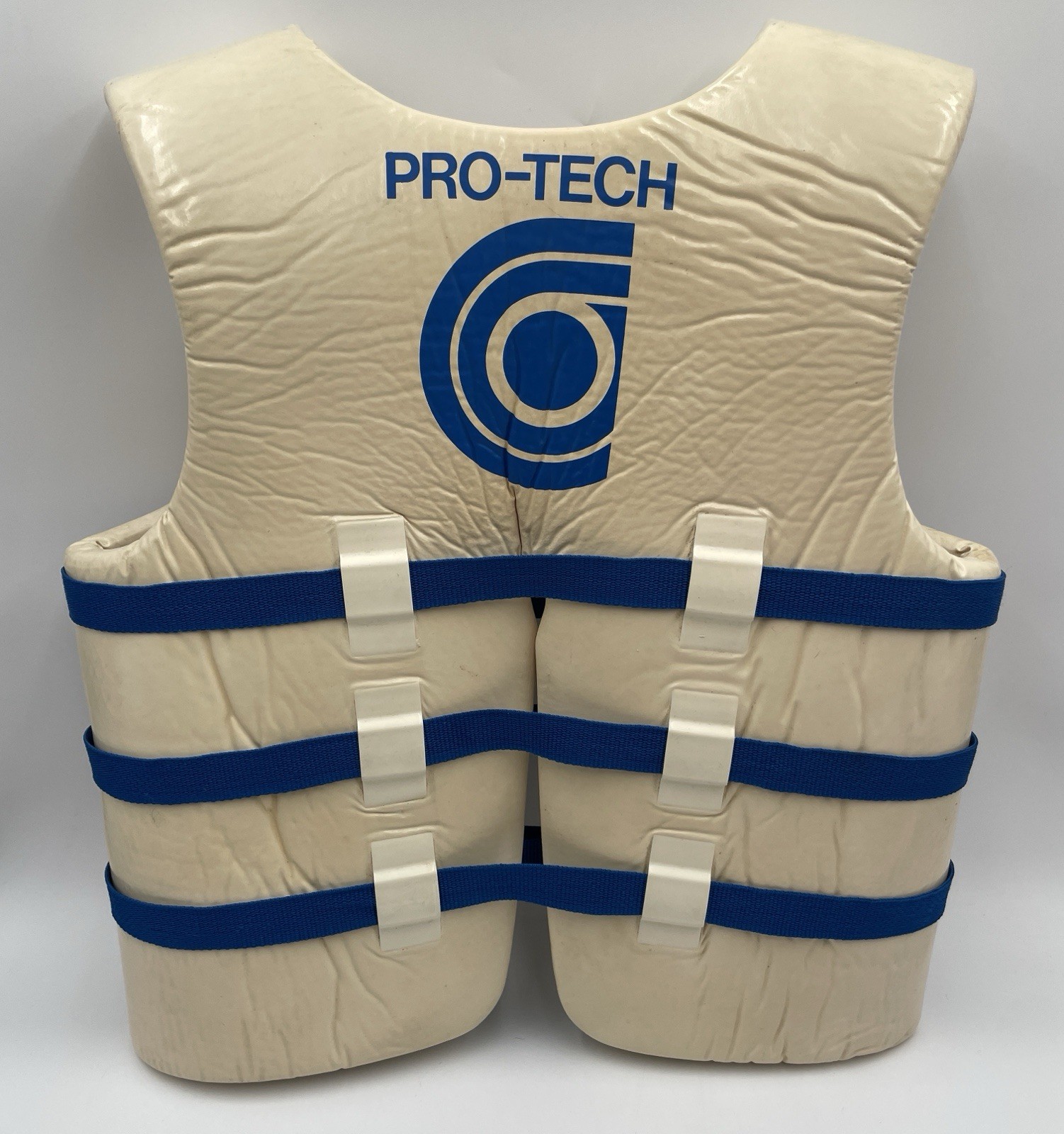 Vintage Size M 36″-39″ Pro Tech By Cypress Gardens 1979 FOAM PVC Life Vest White