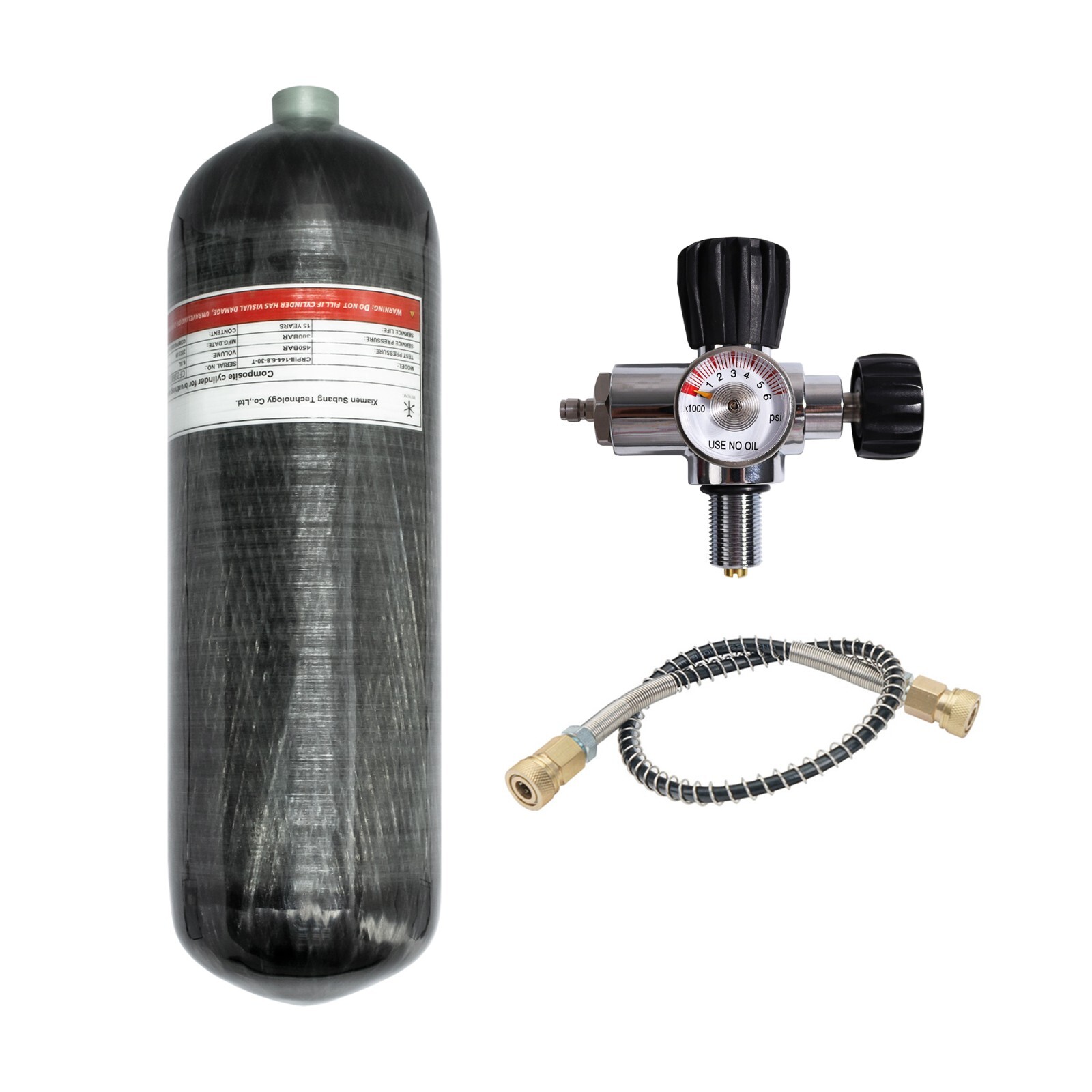 TUXING 4500psi Carbon Fiber Tank 6.8L Pcp Paintball Filling Station for Diving