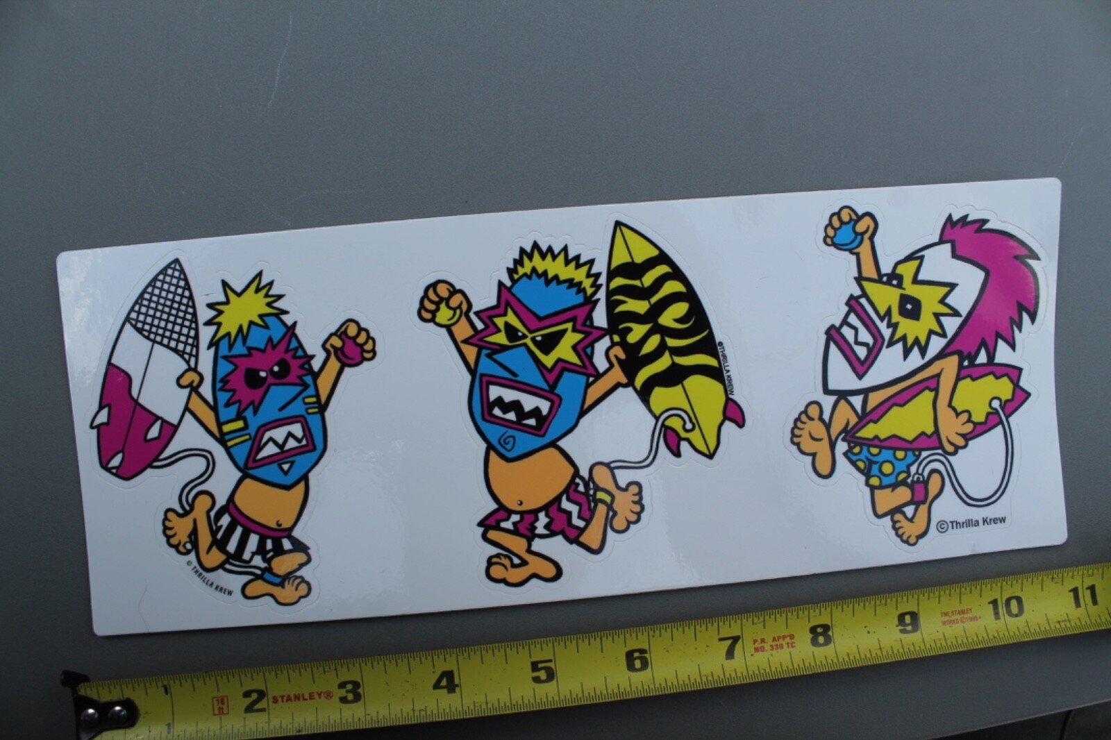 T&C Thrilla Krew Town & Country Tiki Natives Hawaii Surfing STICKER – Sheet of 3