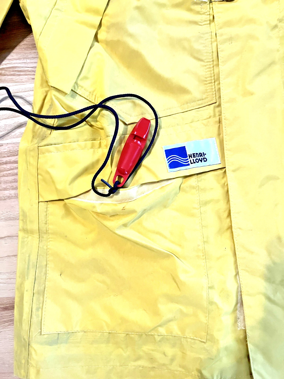 Vintage Henri Lloyd Sailing Jacket Heavy Duty Foul Weather Gear Yellow Size S