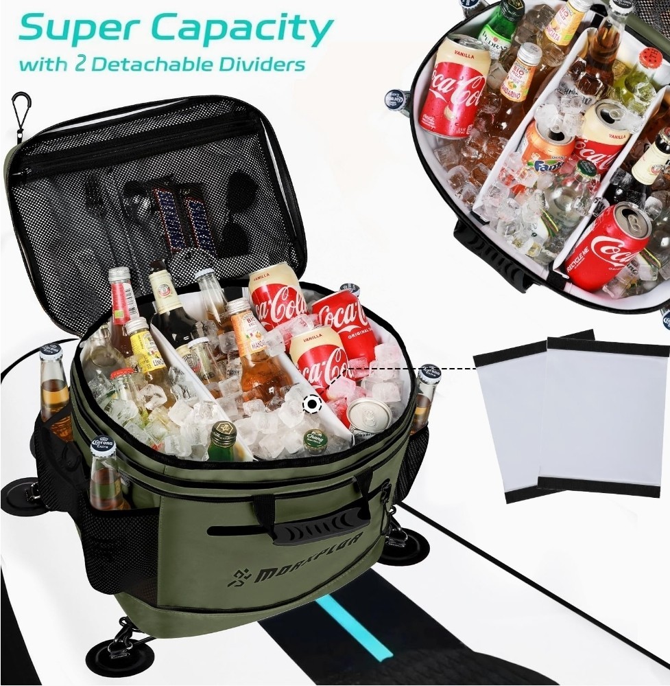 Morxplor Waterproof PVC Paddleboard Cooler Deck Bag, 40 Cans Sup Deck Kayak Cool