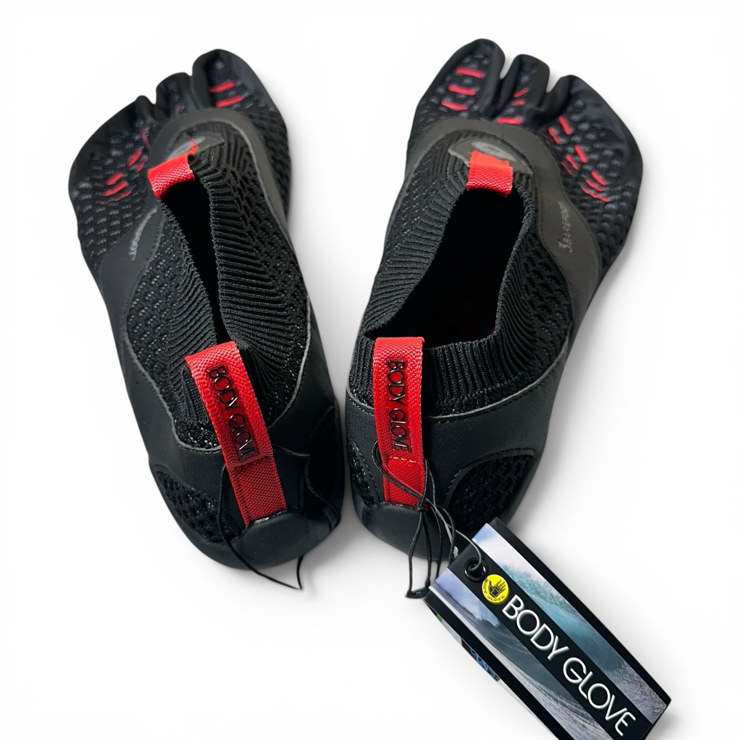 Body Glove 3T Barefoot Gauntlet Water Shoes Men’s Size 9 Black/Red | Hydro Knit