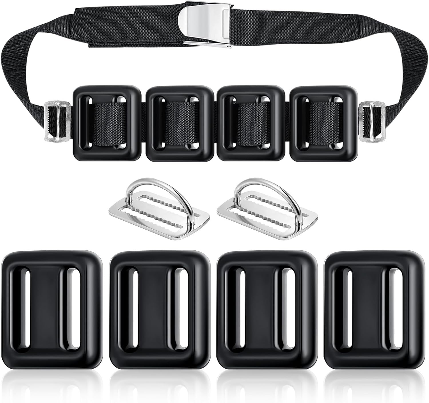 Tellegloww 7 Pcs Diving Weight Accessories Belt Kit