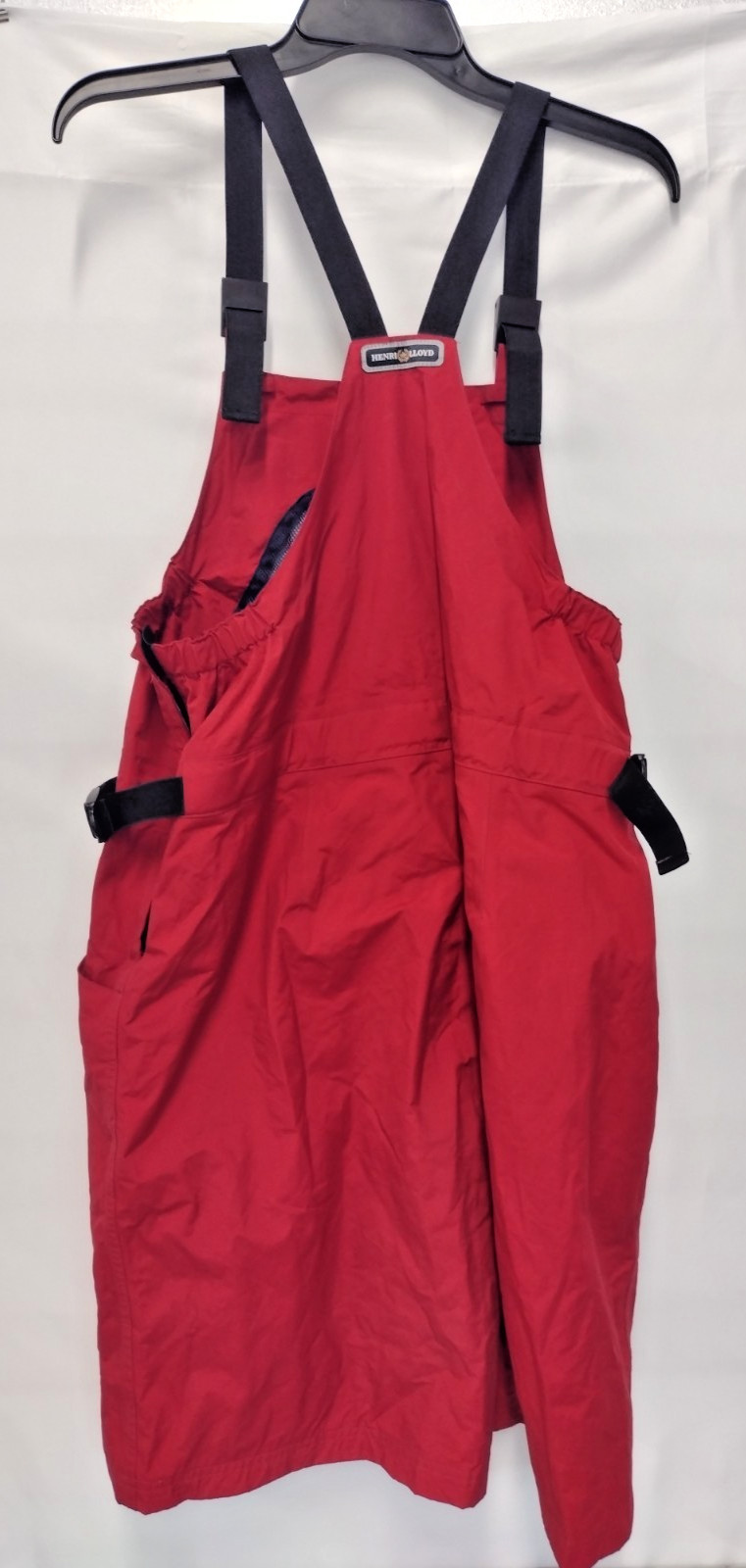 Henri Lloyd Red Weather Suit Size Large Overalls Sailing Bibs Fisherman Nylon