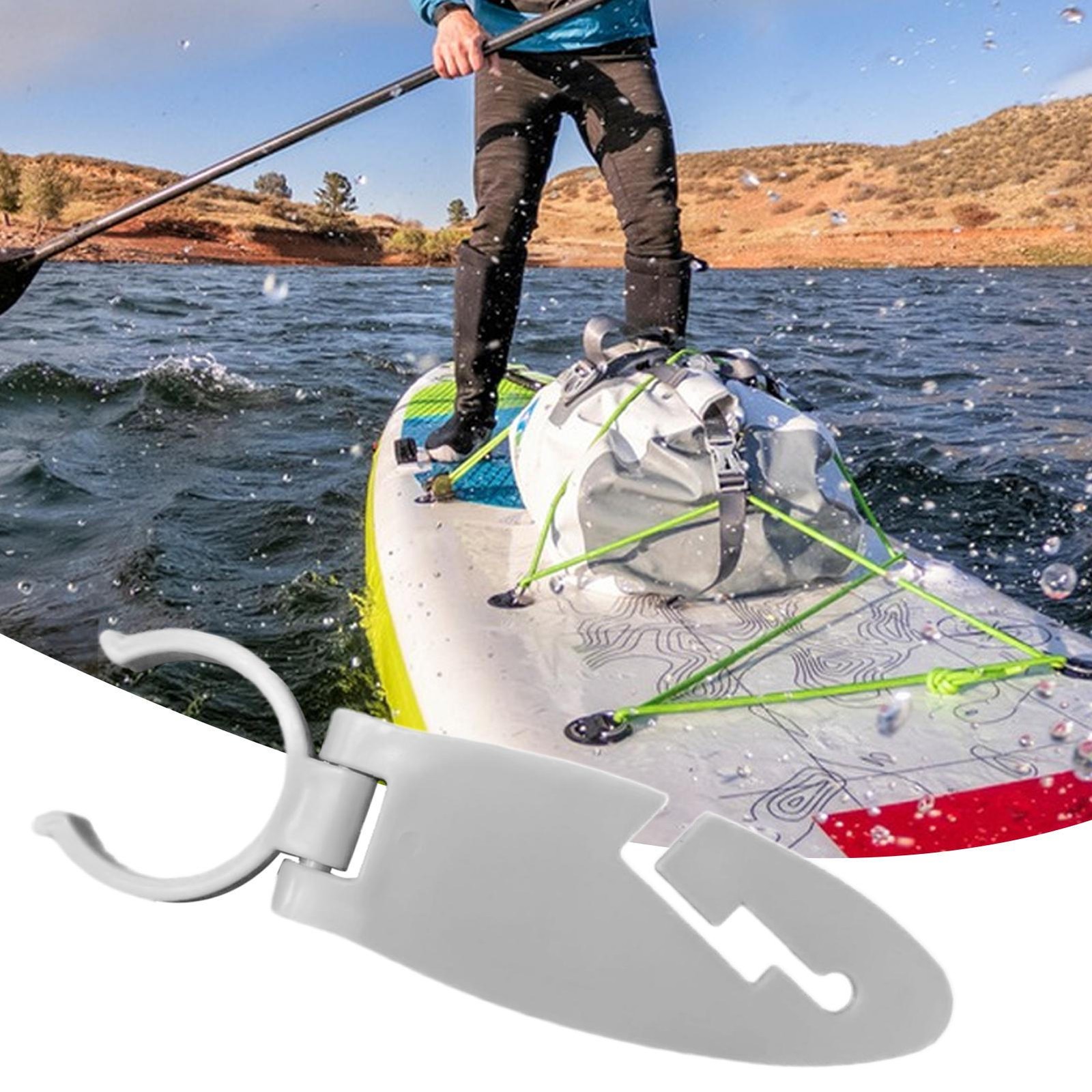 2Pcs Paddle Board Fin Clips Expandable Paddle Board Clamp Water Sport Fasten