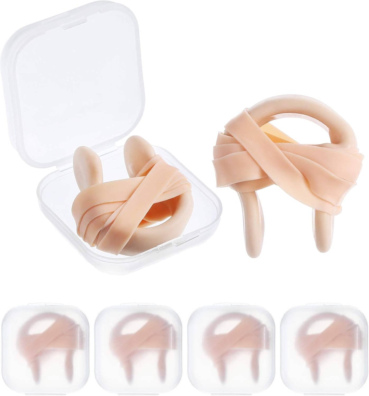 Blulu 6 Pieces Swimming Nose Clip Latex Gel Plugs for Swimmer…