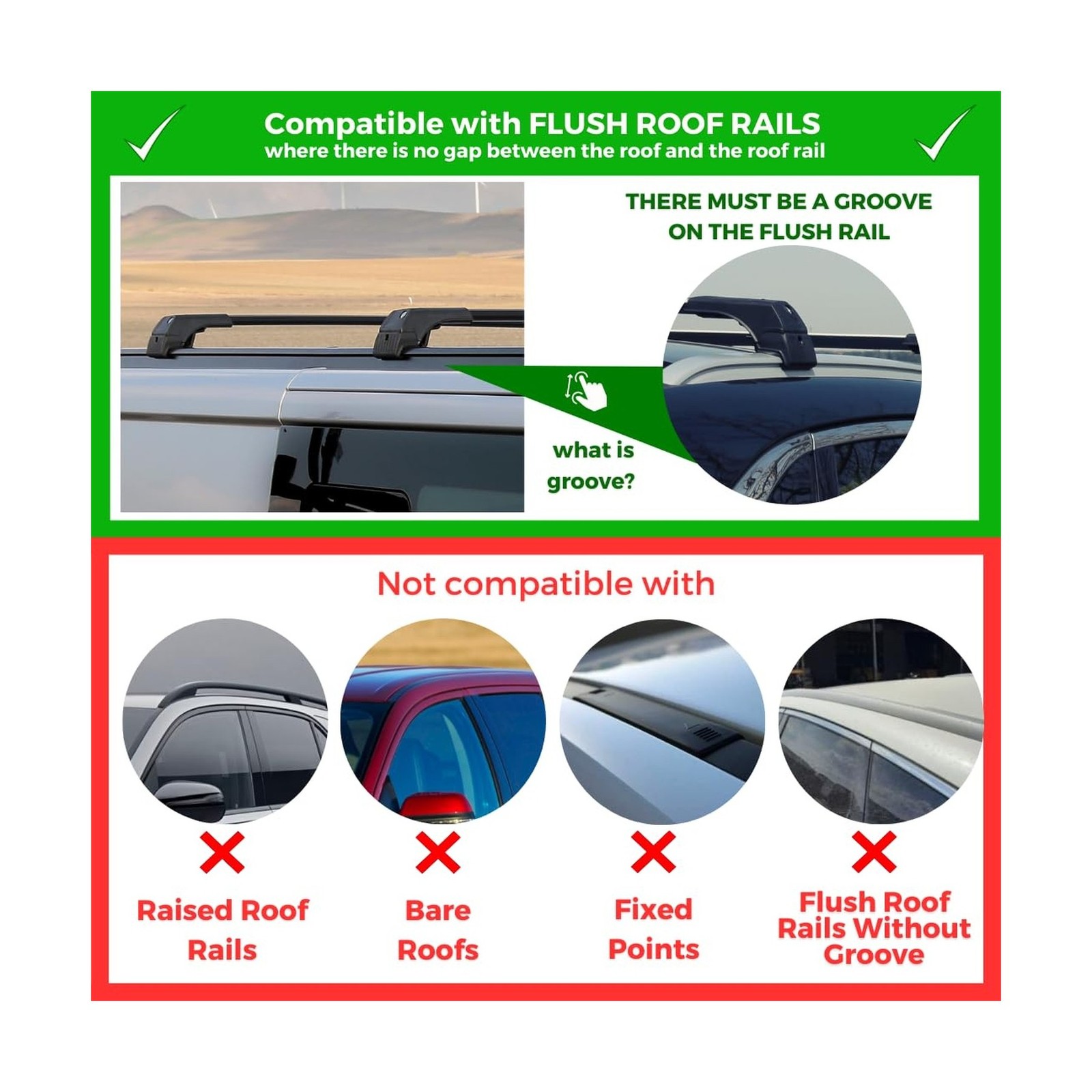 ERKUL Roof Rack Cross Bars for Mazda CX-30 2020-2026 | Aluminum Crossbars wit…