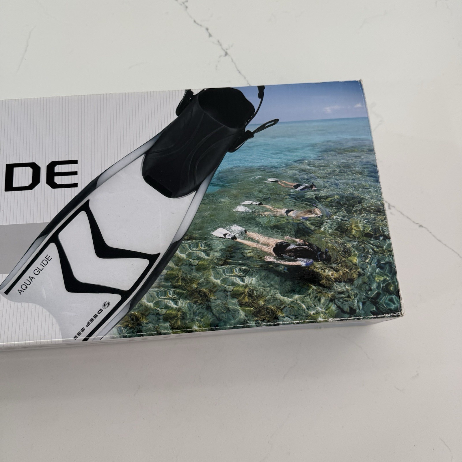 Deep Sea Aquaglide Snorkeling Fins Black S/M 5-9 New In Box