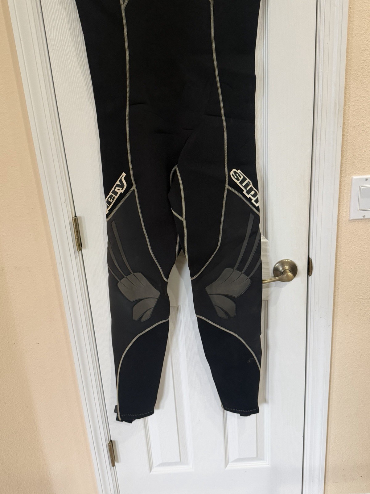 Slippery Wetsuit John Mens Large Black Gray Neoprene Sleeveless Surf Ski PWC