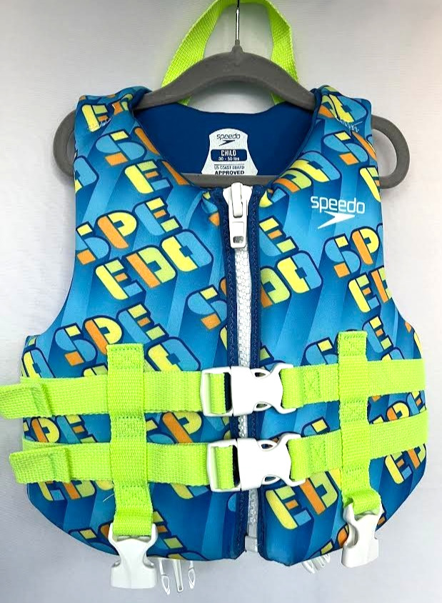 Child’s Speedo Life Vest *NEW* 30-50 Pounds, Zip Closure and 4 Buckles