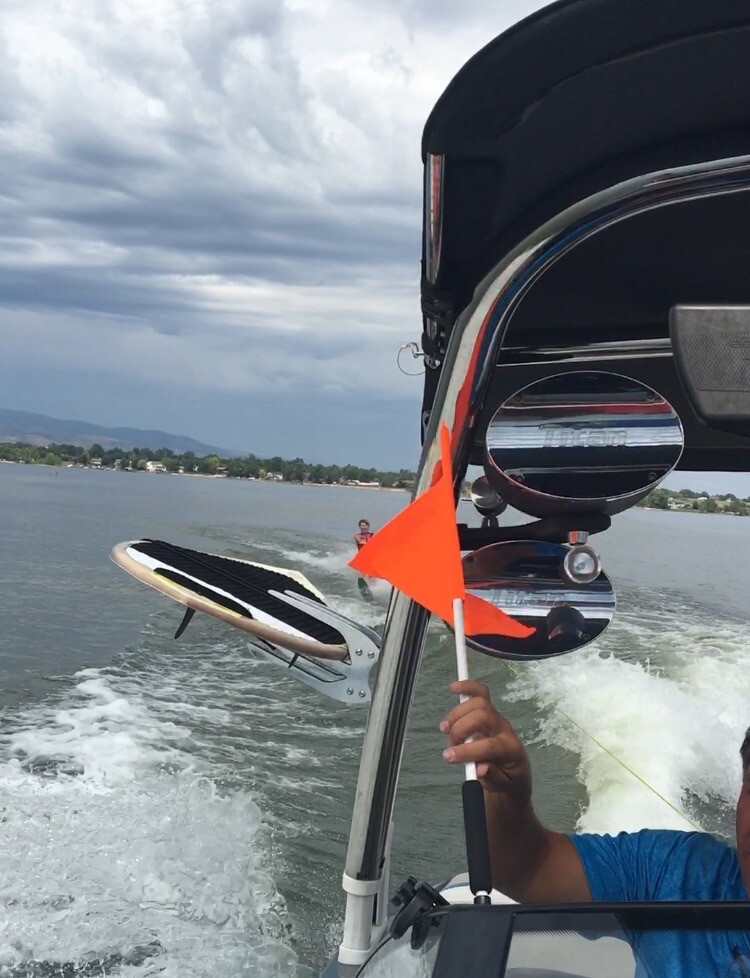 Skier Down Flag Holder – Window Mount (It Rotates!!)