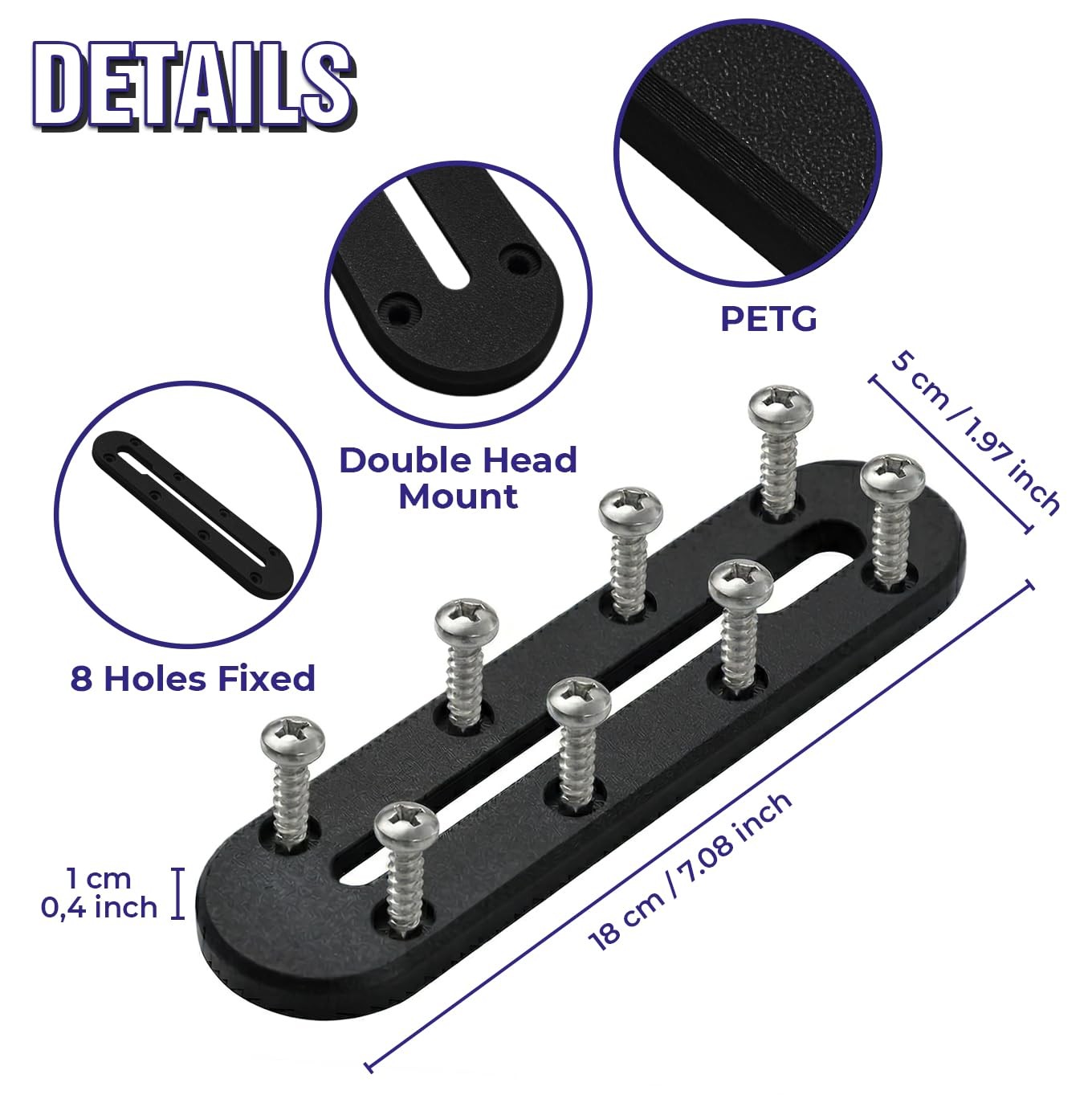 6-Pack Kayak Track Mount Accessories Kit -Universal Rail System for Kayak Fis…