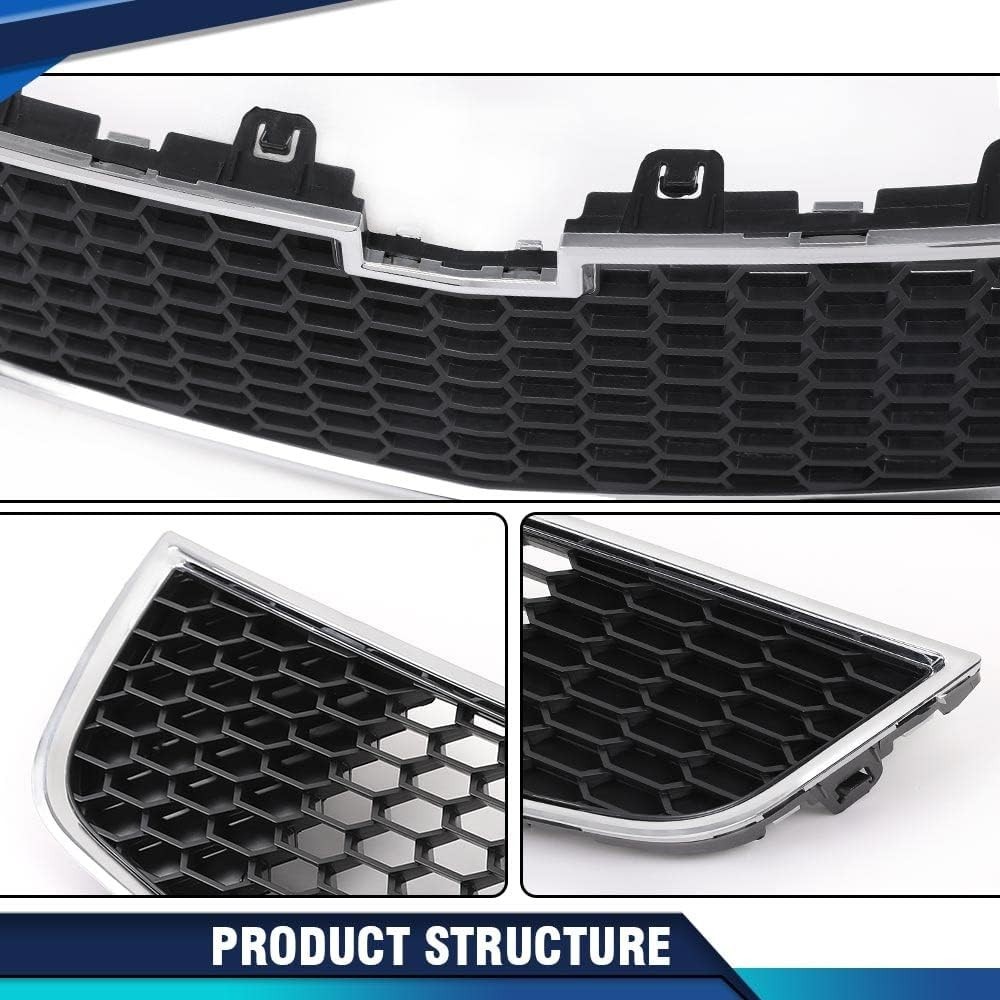 Front Bumper Upper & Lower Grille Pair Fit Chevy Cruze 2011-2014 | Front Bumper