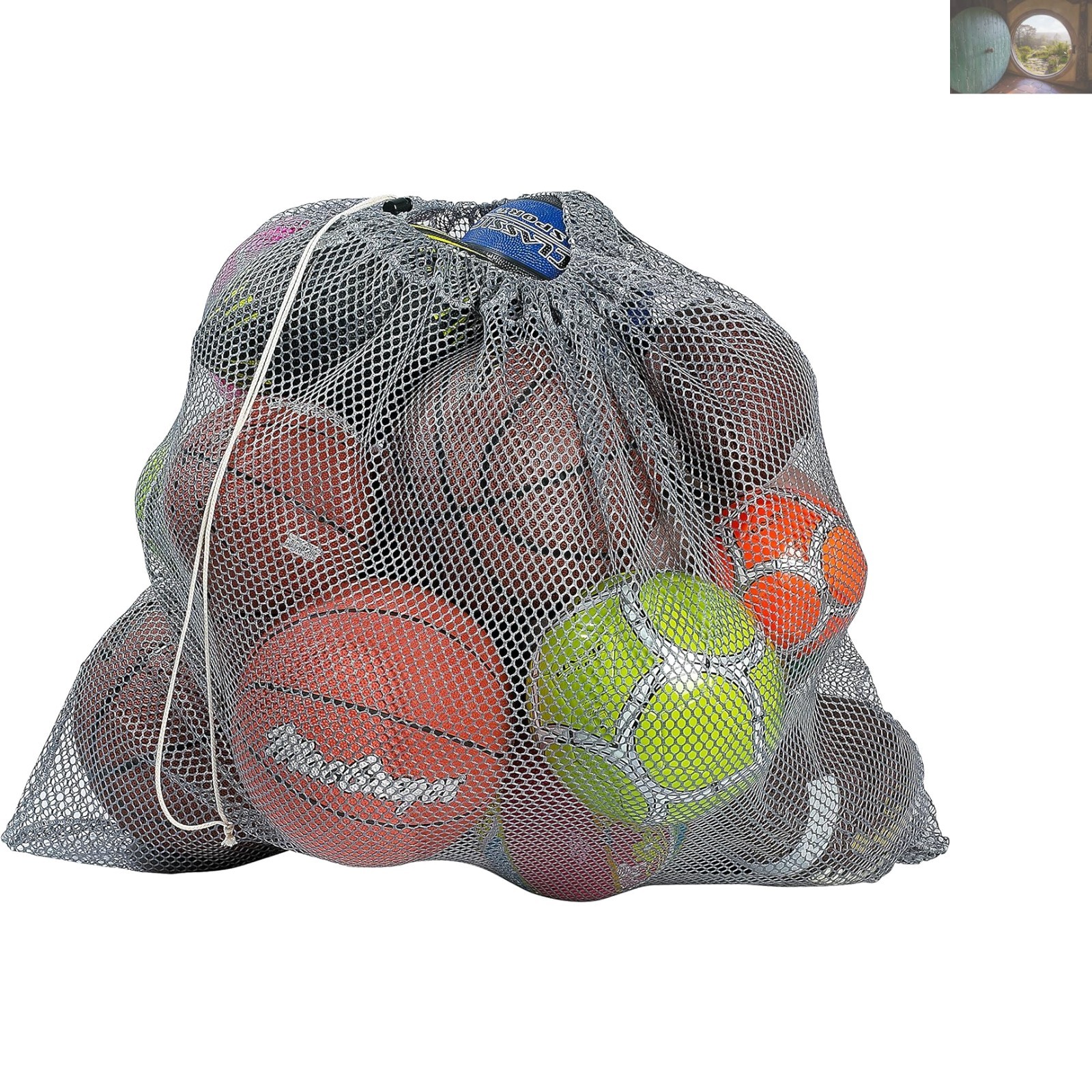 Heavy-Duty Mesh Equipment Bag 32” x 36” – Perfect for Sports Gear Organization