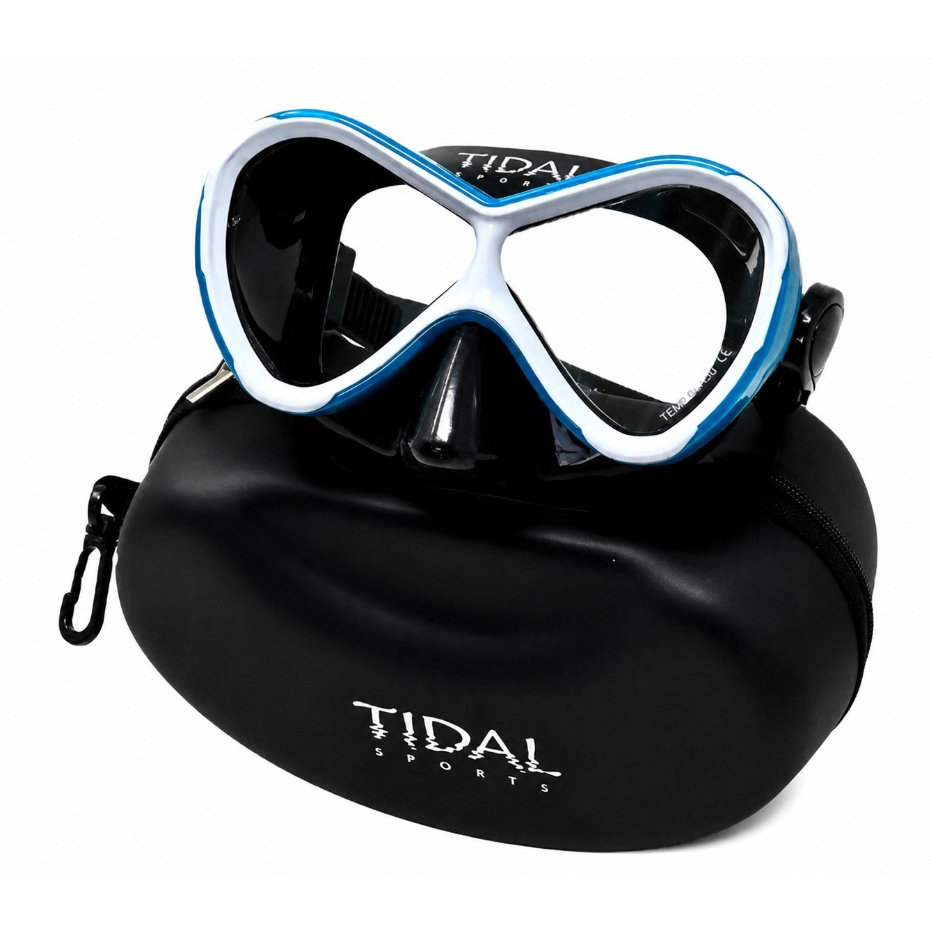 Tidal Sports Kids Snorkel Scuba Mask with Anti-Fog Technology Blue White Black