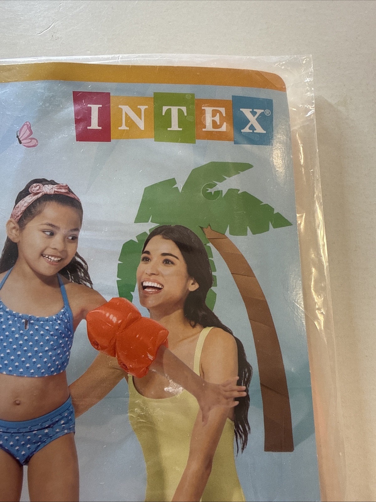 Inflatable Arm Bands Training Aid 3-6 Toddler Swim floaties Orange Pool Boy Girl