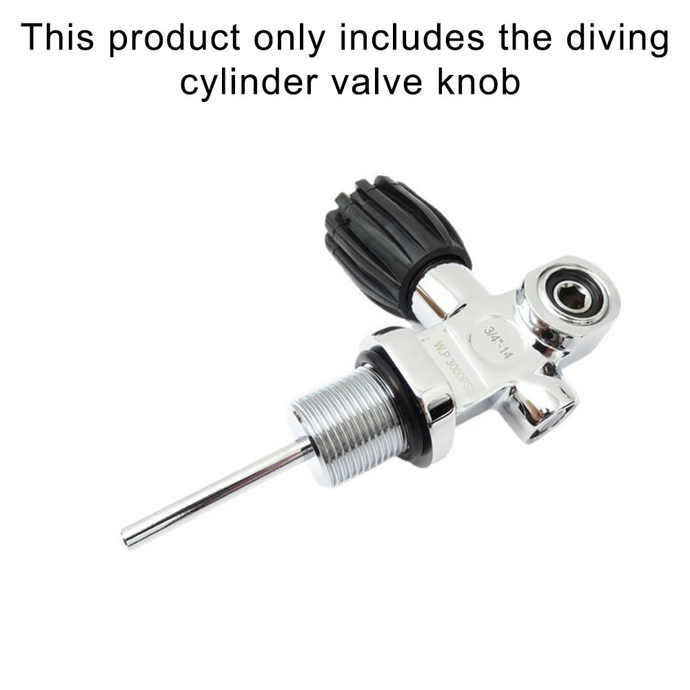 Scuba Diving Cylinder Valve Knob Rubber Wrapped Stainless Steel 3000PSI