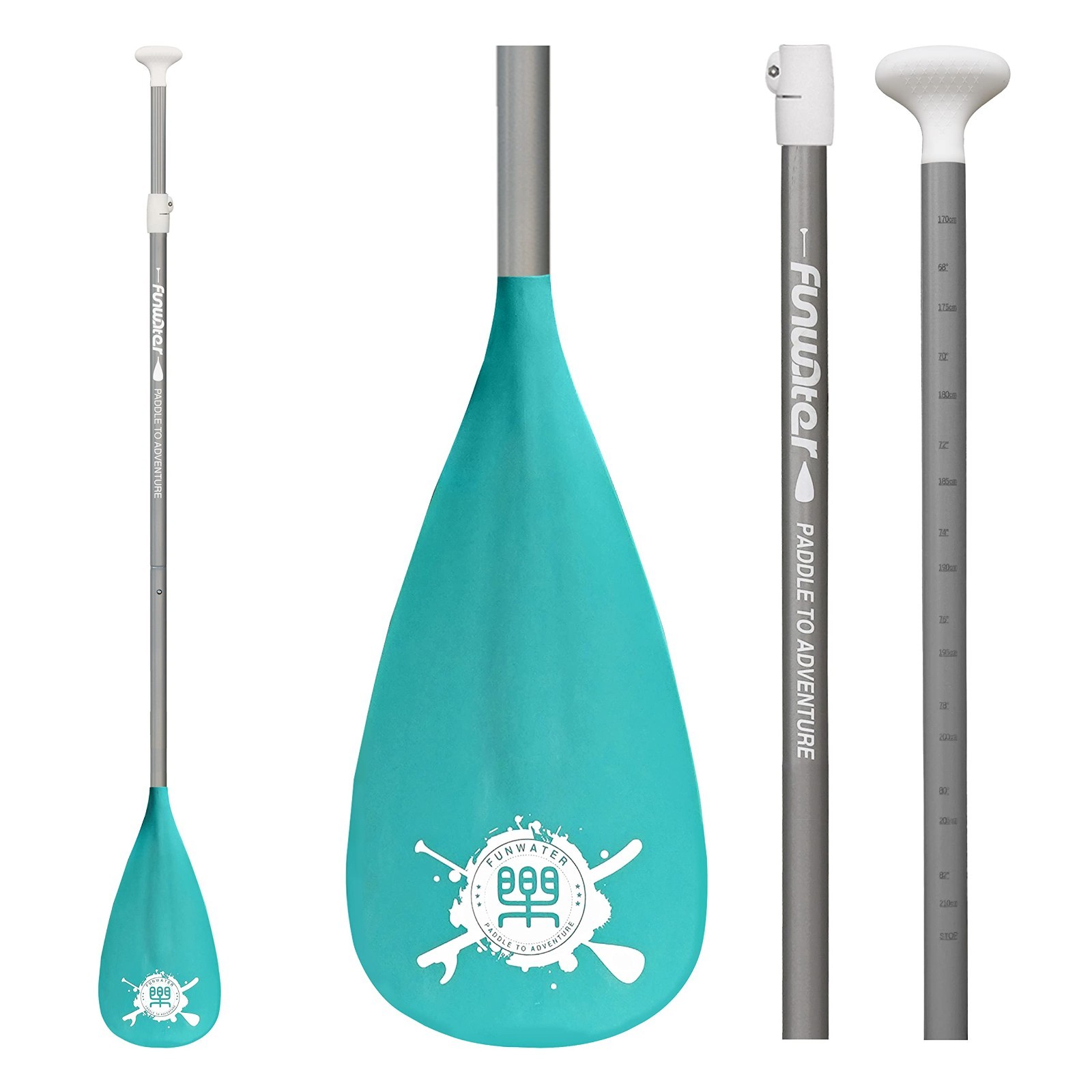 Adjustable 3-Piece SUP Paddle – Lightweight Floating Paddle Board Oar – Durable