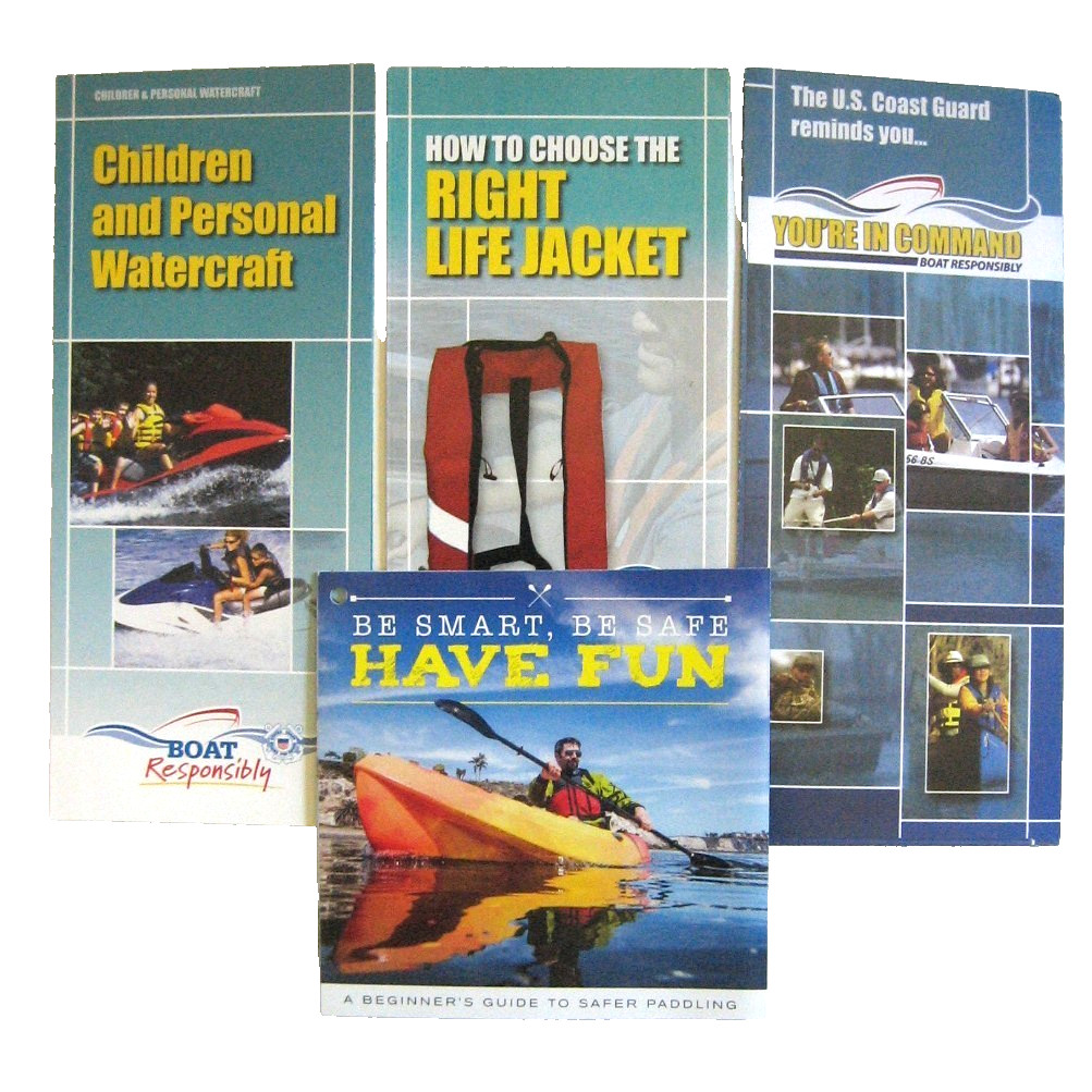 4 Boating Safety Brochures Coast Guard Paddling Life Jacket Personal Watercraft