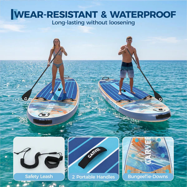 11ft Inflatable Stand Up Paddle Board w/ Paddle Pump Leash Backpack Kit