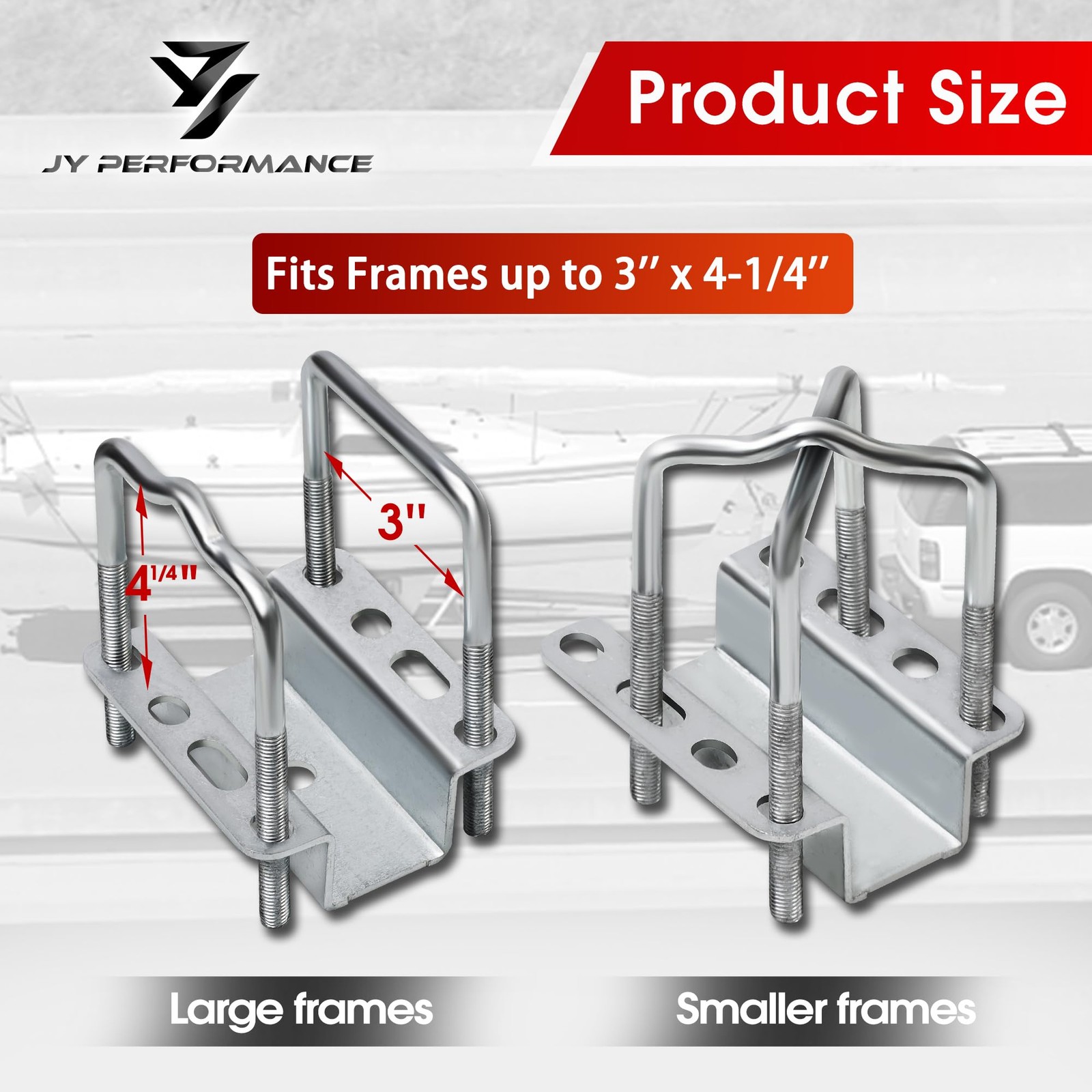 JY PERFORMANCE Boat Trailer Guide-ons, 40″/48″ Adjustable, Black