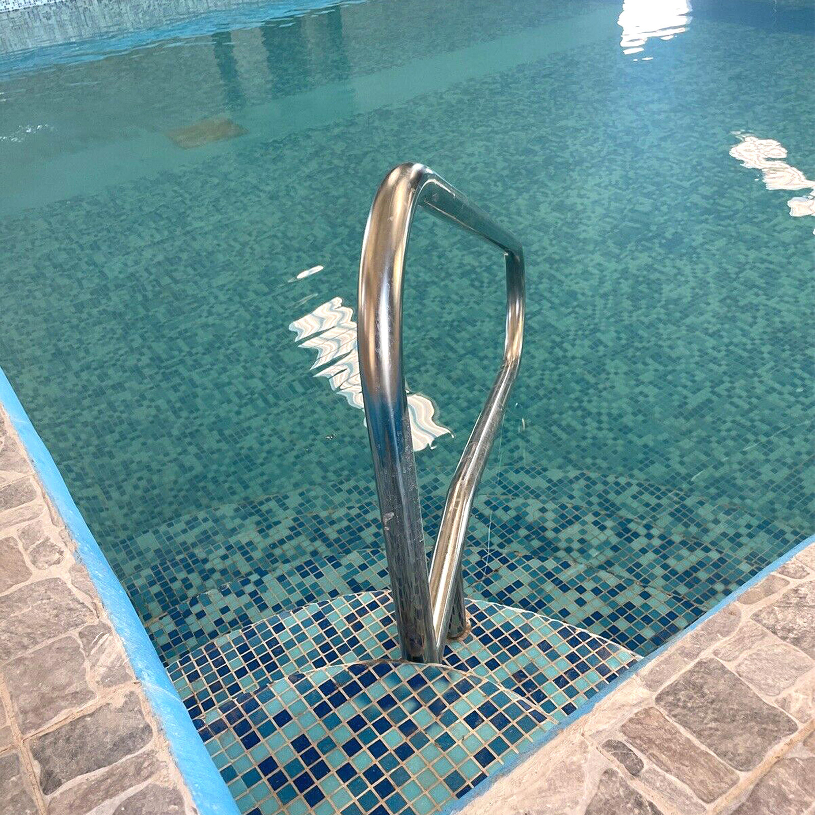 Pair(2PC) Swimming Pool Hand Rail Ladder Handrail Stair Rail 304 Stainless Steel