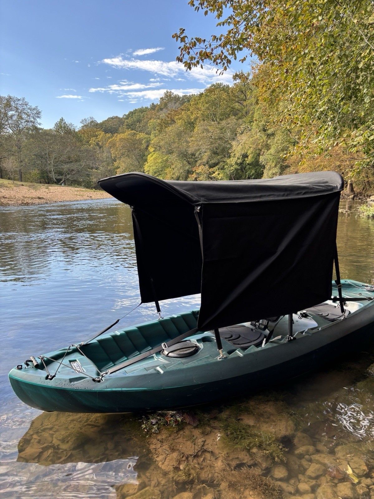 CRO 3’x5’ Kayak/Canoe Sun Shade Canopy Bimini Conestoga Wagon w/ Side Curtains