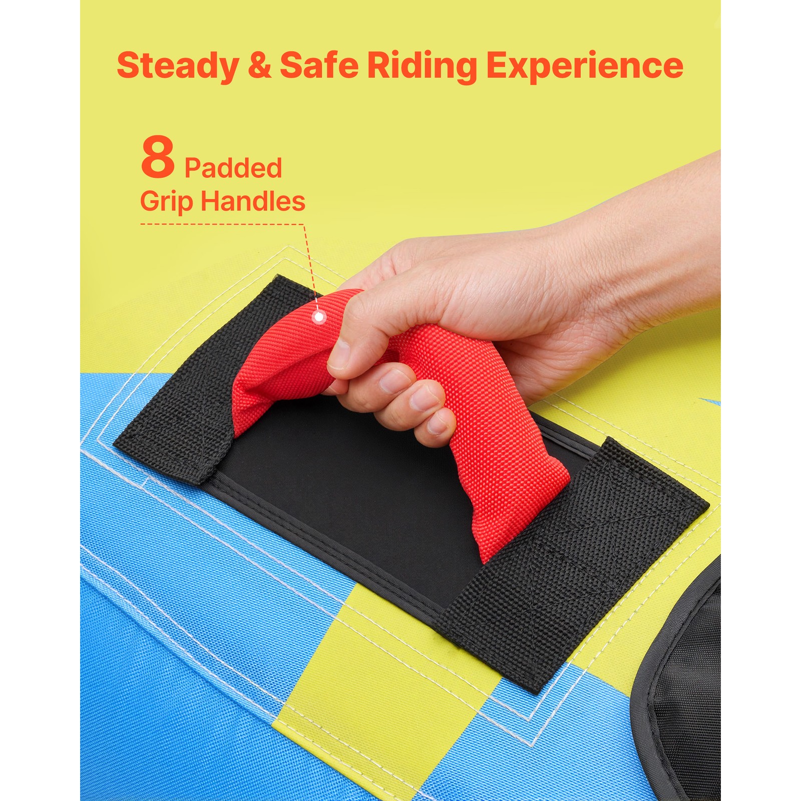Uimoso Towable Tube for 4 Riders Inflatable Water Sports Tube for Boating
