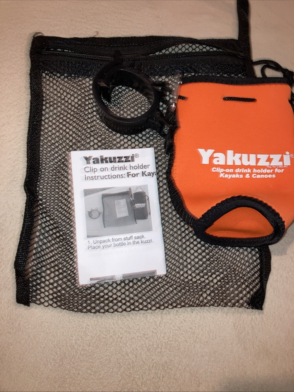 Kayak Drink/Cup Holder Accessories for Kayaks and Canoes Orange