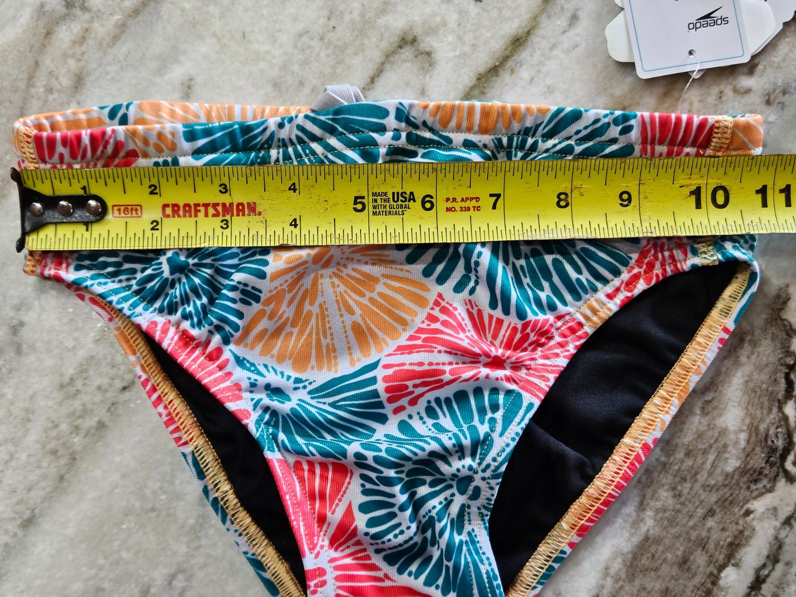 Speedo Eco Endurance REPREVE Vibe Collection Citrus Swim Brief Size 26 FREE SHIP