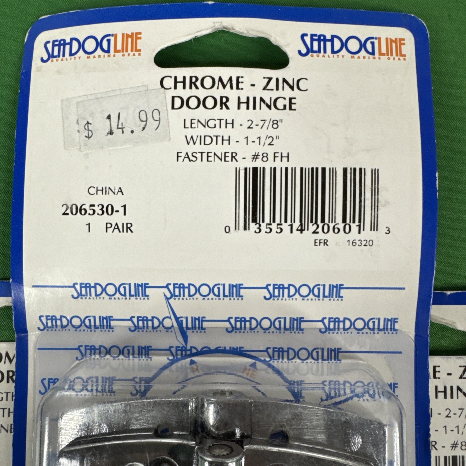 lot of 3 packs, Sea Dog 2-7/8″ L x 1-1/2″ W Chrome Zinc Door Hinge Pair 206530-1