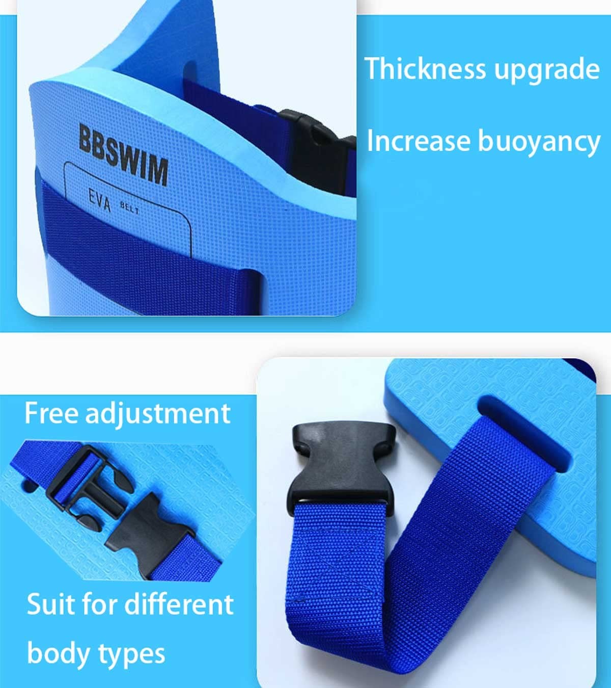 EVA Swimming Floatation Exercise Belt, Adjustable Swim Training Equipment Bel…