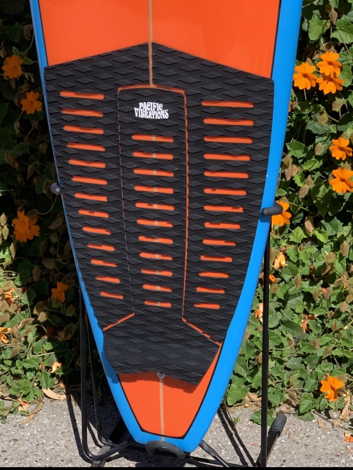 Pacific Vibrations surfboard longboard 3 piece tailpad 25” Traction tail Pad