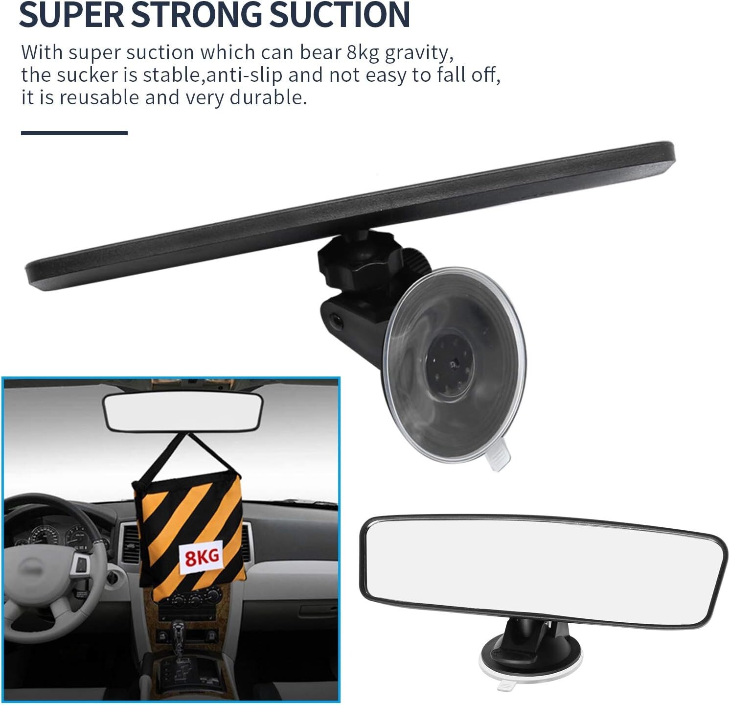 Boat Rear View Mirror Marine Nautical Safety Water Ski Boat Mirror Dashboard New