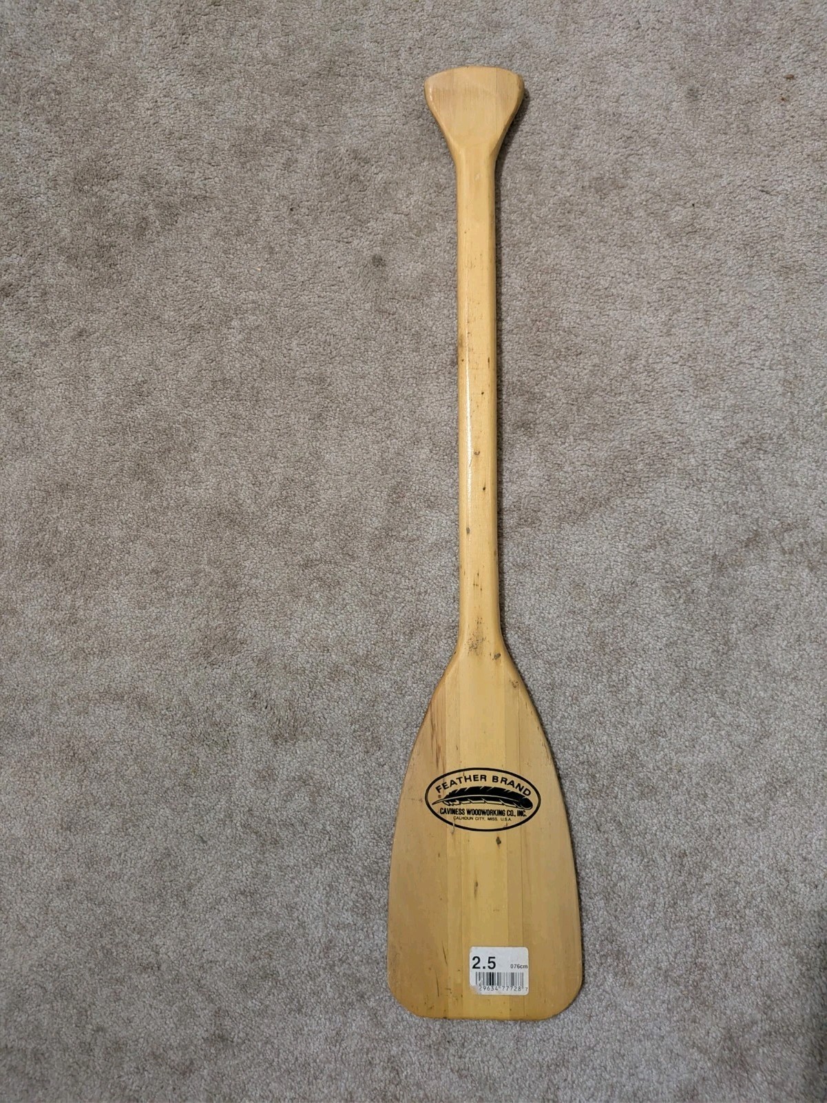 Feather Brand 29” Wood Canoe Kayak Paddle Caviness Woodworking Good Condition