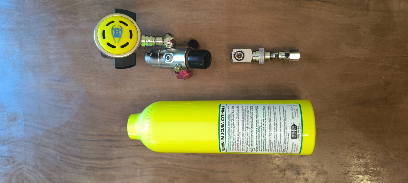 H2Odyssey Pony Bottle EAS2 with On/Off Valve for Diving