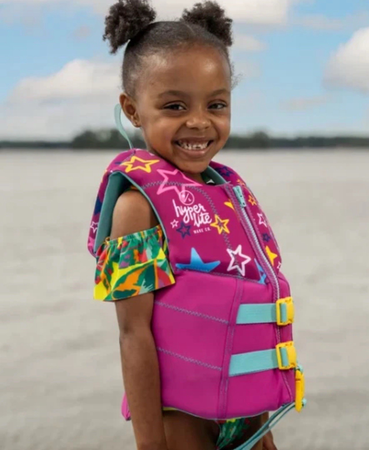 Hyperlite Child Life Vest Jacket Pink & Aqua Girls USCG Approved (33-55 lbs)